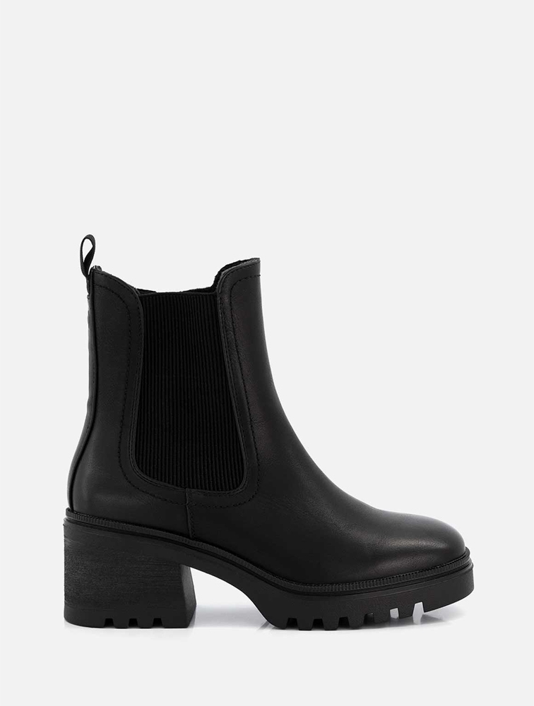 Black chunky heel boot best sale